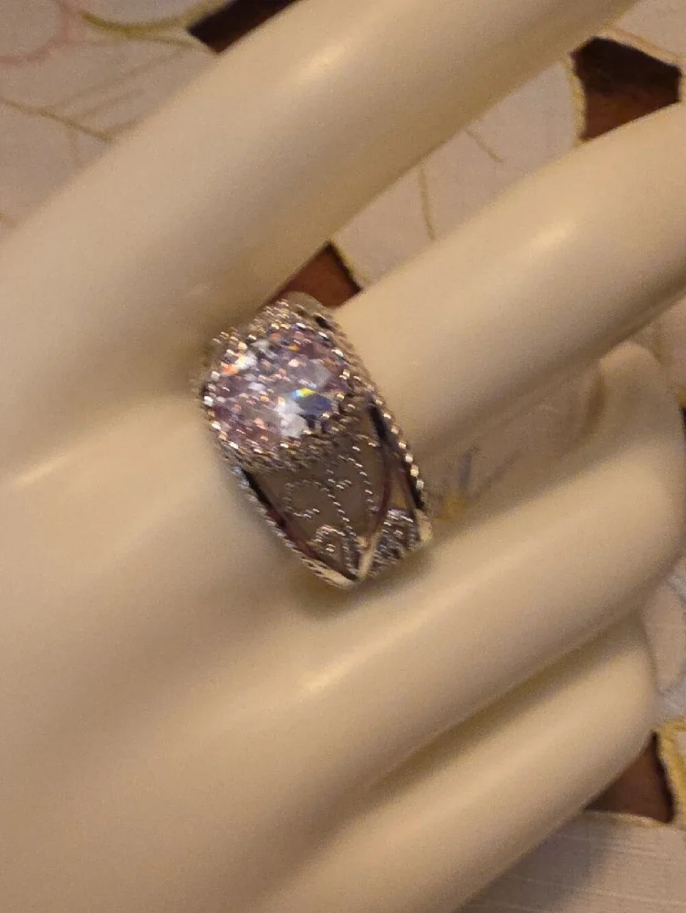 Bella Luce(R) Rhodium Over Silver Ring Size 10